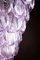 Lámpara de araña en forma de concha rosa de cristal de Murano, años 80, Imagen 4