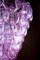 Lámpara de araña en forma de concha rosa de cristal de Murano, años 80, Imagen 9