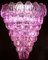 Pinker Murano Glas Kronleuchter, 1980er 14