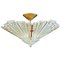 Art Deco Brass Mounted Fan Shape Chandelier 1