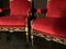 Italian Brass and Red Velvet Living Room Set, 1950s, Set of 3 10