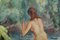 Pintura postimpresionista, Fioravante Seibezzi, The Bathing Nymphs, años 40, Imagen 6