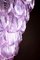 Lámpara de araña en forma de concha rosa de cristal de Murano, años 80, Imagen 11
