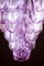 Lámpara de araña en forma de concha rosa de cristal de Murano, años 80, Imagen 7