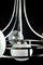 Lámpara de araña de cromo y cristal de Murano de Gino Sarfatti, años 60, Imagen 6