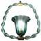 Lanterna in vetro di Murano color acquamarina di Ercole Barovier, anni '40, Immagine 1
