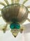 Murano Chandelier in Amber and Emerald Hand Blown Glass from Venini, 1960s 2