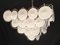 Disc Murano Glass Chandeliers from Vistosi, 1970s, Set of 2 3