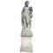 Italian Stone Garden Sculptures of Apollo and Roman Goddess, Set of 2 2