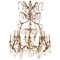 Französischer Kronleuchter aus vergoldeter Bronze & geschliffenem Glas mit 14 Leuchten, 19. Jh 1
