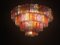 Lámpara de araña Mid-Century de cristal de Murano multicolor de Zuccheri para Venini. Juego de 2, Imagen 4