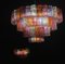 Lámpara de araña Mid-Century de cristal de Murano multicolor de Zuccheri para Venini. Juego de 2, Imagen 5