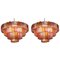 Lustre Mid-Century en Verre de Murano Multicolore par Zuccheri pour Venini, Set de 2 1