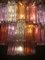 Mehrfarbige Mid-Century Murano Glas Kronleuchter von Zuccheri für Venini, 2er Set 3