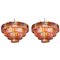 Mid-Century Multi Coloured Murano Glass Chandeliers by Zuccheri for Venini, Set of 2, Image 1
