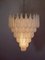 Lámpara de araña italiana grande de cristal de Murano con 52 pétalos, años 70. Juego de 2, Imagen 11