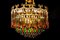 Italian Brass and Multicolored Teardrop Chandelier, 1930s 20