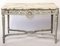 19th French Century Ivory Painted Center Table with Marble Top, Image 2