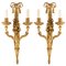 French 18th Century Louis XVI Ormolu Two-Arm Sconces, Set of 2 1