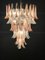 Murano Glass Pink and White Petal Chandeliers, Italy, 1980s, Set of 2, Image 2