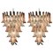 Murano Glass Pink and White Petal Chandeliers, Italy, 1980s, Set of 2, Image 1