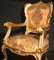 Italian 19th Century Gilt Living Room Set with Sofà and Armchairs, Set of 3, Image 5