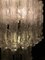 Lámpara de araña italiana de cristal de Murano estilo Venini, años 60, Imagen 3