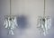 Lámparas de araña italianas vintage grandes de cristal de Murano, años 70. Juego de 2, Imagen 5