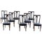 Italian Painted Dining Room Chairs by Pierluigi Colli, 1940s, Set of 8 1