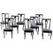 Italian Painted Dining Room Chairs by Pierluigi Colli, 1940s, Set of 8, Image 1