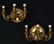 Italian Empire Style Brass Scones or Wall Lights, 1970, Set of 2 3