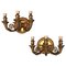 Italian Empire Style Brass Scones or Wall Lights, 1970, Set of 2 1