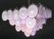 Vistosi Disc Murano Chandeliers, 1970s, Set of 2 2