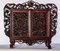 Small Chinese Openwork Wood Cabinet Depicting Dragons, Image 2