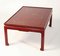Square Red Lacquered Coffee Table 6