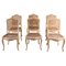 19th Century French Ivory-Painted & Parcel-Gilt Chairs, Set of 6 1
