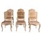 19th Century French Ivory-Painted & Parcel-Gilt Chairs, Set of 6, Image 1