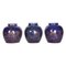 Late-18th Century Chinese Blue-Glazed & Gilt Porcelain Ginger Jars, Set of 3 1