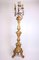 Lámpara de pie o antorcha italiana de madera dorada, 1720, Imagen 2