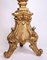 Lámpara de pie o antorcha italiana de madera dorada, 1720, Imagen 4