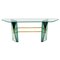 Mid-Century Console Table with Brass Support Attributed to Fontana Arte 1