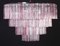 Large Italian Pink and Ice-Colored Murano Glass Tronchi Chandelier 4