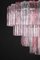 Large Italian Pink and Ice-Colored Murano Glass Tronchi Chandelier, Image 14