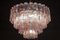 Large Italian Pink and Ice-Colored Murano Glass Tronchi Chandelier, Image 6