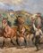 Grande Peinture avec Chevaux de Course et Jeunes Jockeys, 1920 5