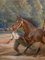 Großes Gemälde mit Rennpferden und jungen Jockeys, 1920 6