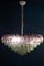 Poliedri Pink and Green Murano Glass Chandelier, 1970 10