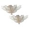 Murano Glass and Brass Venice Ceiling Lights, 1980, Set of 2, Image 1