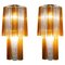 Mid-Century Amber and Clear Murano Glass Sconce 1