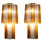 Mid-Century Amber and Clear Murano Glass Sconce, Image 1